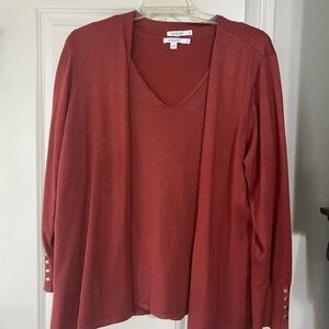 Chico’s Cardigan and shell sweater